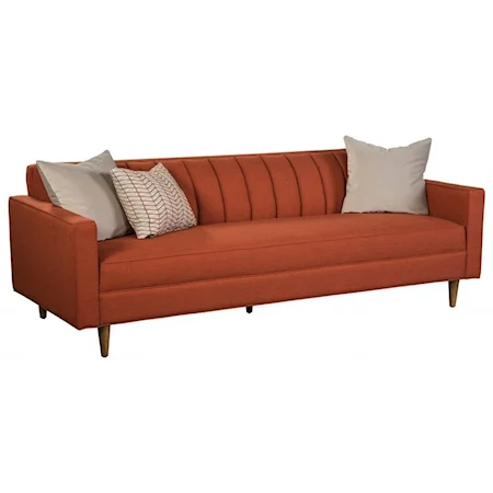 Contemporary Estate Sofa with Tapered Wood Feet